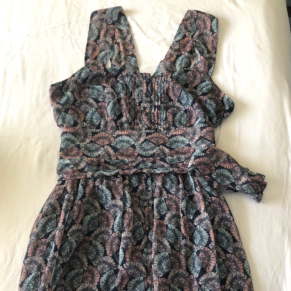 Lauren Conrad size 12 seashell blue/pink dress